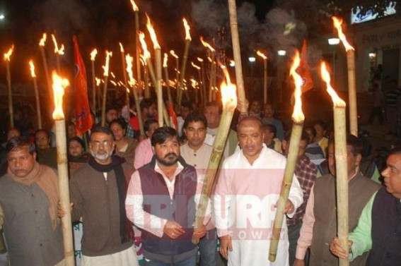 Trinamool held torch procession